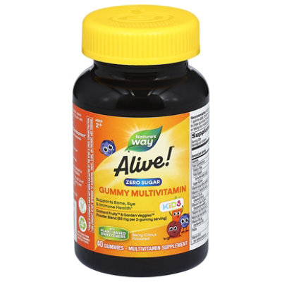 Alive Zero Sugar Kid's Gummy - 40 CT - Image 2