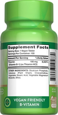 Nt Vit B-1 100mg 100 Tablets - 100 CT - Image 3