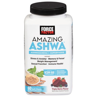 Force Factor Amazing Ashwagandha Chews - 60 CT - Image 1