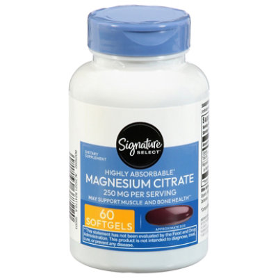 Signature Select Magnesium Citrate Softgel 250 Mg 60 Ct - 60 CT - Image 2