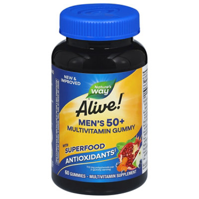Alive Men's 50 Plus Gummy Multivitamin - 60 CT - Image 2