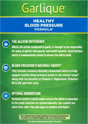 Garlique Healthy Blood Pressure Formula 60ct - 60 CT - Image 4