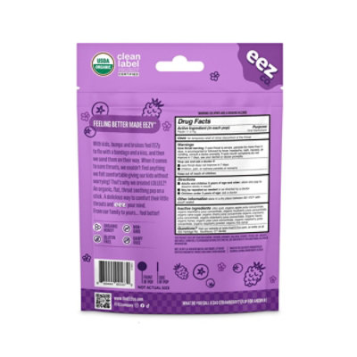 Organic Throat Soothing Pops For Kids Usda Certified Organic Non-gmo, Gluten Free, Dairy Free - 15 CT - Image 5