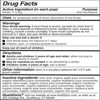 Organic Throat Soothing Pops For Kids Usda Certified Organic Non-gmo, Gluten Free, Dairy Free - 15 CT - Image 3