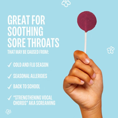 Organic Throat Soothing Pops For Kids Usda Certified Organic Non-gmo, Gluten Free, Dairy Free - 15 CT - Image 2