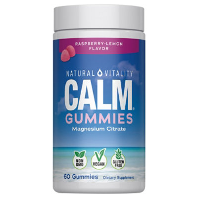 Natural Vitality Calm Raspberry Lemon 60 Gummies - 60 CT - Image 1