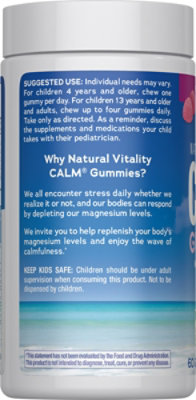 Natural Vitality Calm Raspberry Lemon 60 Gummies - 60 CT - Image 3