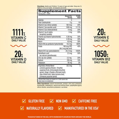 Airborne Immune Essentials Effervescent Tablets Zesty Orange - 30 CT - Image 2