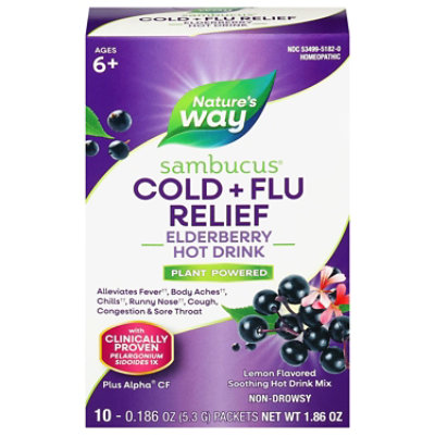 Natures Way Sambucus Cold & Flu Relief Hot Drink - 10 CT - Image 2