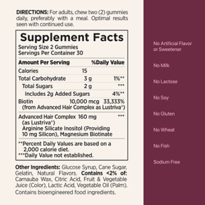Nature's Bounty Hair Growth 60ct Gmy - 60 CT - Image 2