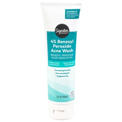 Signature Select Acne Wash 4% Benzoyl Peroxide 5 Fz - 5 FZ - Image 1
