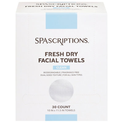 Spascriptions Fresh Dry Facial Towelettes 30ct - 30 CT - Image 2