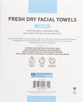 Spascriptions Fresh Dry Facial Towelettes 30ct - 30 CT - Image 3