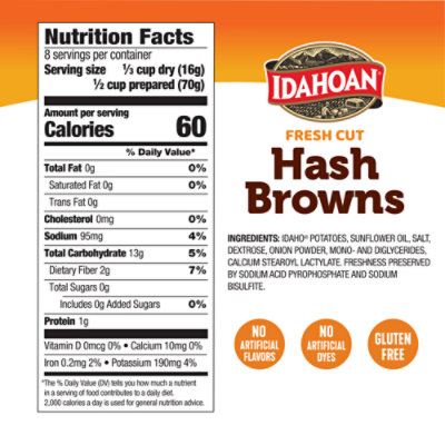 Idahoan Fresh Cut Hash Browns 4.8oz Carton - 4.8 OZ - Image 4