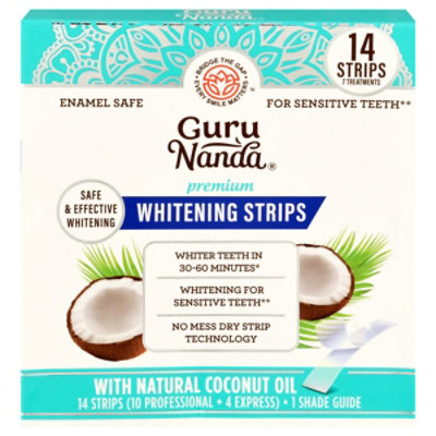 Gurunanda Premium Whitening Strips 14ct - 14 CT - Image 2