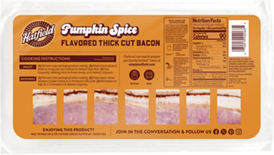 Hatfield Pumpkin Spice Flavored Thick Cut Bacon 12 Oz - 12 OZ - Image 5