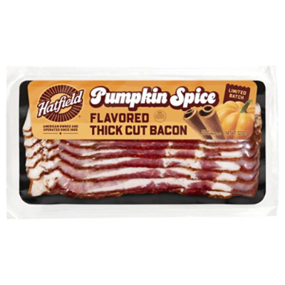 bake Hatfield Pumpkin Spice Flavored Thick Cut Bacon 12 Oz - 12