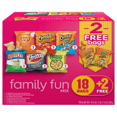 Frito-Lay Snacks Variety Packs Bonus Family Fun Mix - 20 CT