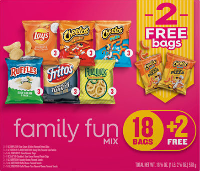Frito-Lay Snacks Variety Packs Bonus Family Fun Mix - 20 CT - Image 1