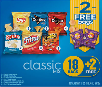 Frito Lay Snacks Classic Mix Variety 20ct - 20 CT - Image 1