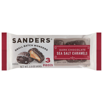 Sanders Dark Chocolate Sea Salt Caramels 3 Piece - 1.5 OZ - Image 1