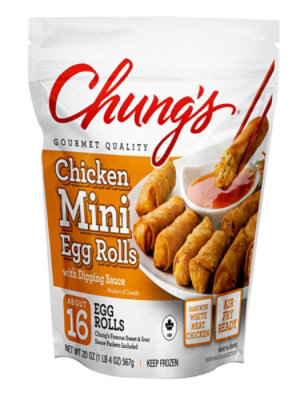 Chungs Gourmet Quality Egg Roll Chicken Mini - 20 OZ - Image 1