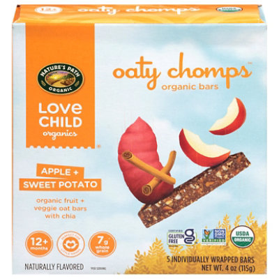 Love Child Oaty Chomps Apple & Sweet Potato Snack Bar 4oz - 4 OZ - Image 1