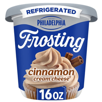 Philadelphia Cinnamon Cream Cheese Frosting, Tub, 16 Oz - 16 OZ - Image 1