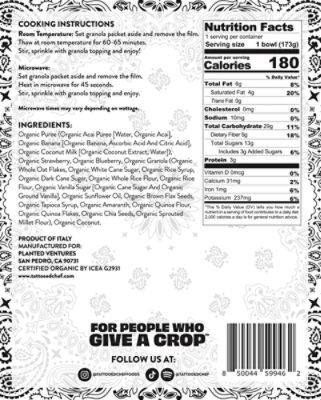 Tattooed Chef Acai Bowl Organic - 6.1 OZ - Image 2