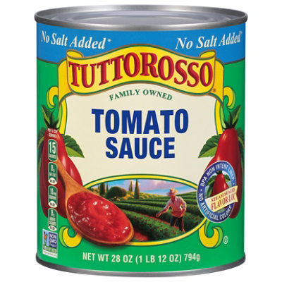Tuttorosso No Salt Added Tomato Sauce, 28oz Can - 28 OZ - Image 2