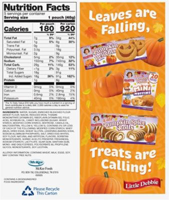 Little Debbie Buttery Vanilla Fall Mini Muffins - 8.44 OZ - Image 5