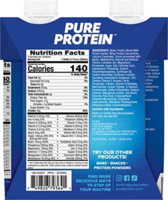 Pure Protein Rich Chocolate Rtd Shake - 4-11 FZ - Image 6