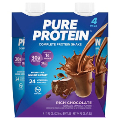 Pure Protein Rich Chocolate Rtd Shake - 4-11 FZ - Image 1