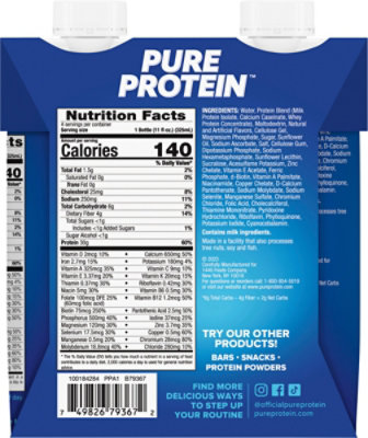 Pure Protein Vanilla Cream Rtd Shake - 4-11FZ - Image 6