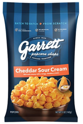 Garrett Popcorn Cheddar Sour Cream 5oz - 5 OZ - Image 1