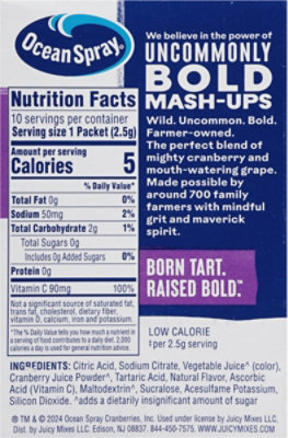 Ocean Spray Water Enhancer Cranberry Grape 10ct - 0.89 FZ - Image 5