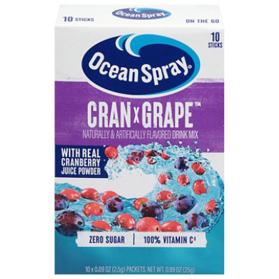 Ocean Spray Water Enhancer Cranberry Grape 10ct - 0.89 FZ - Image 1