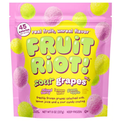 Fruit Riot Mixed Sour Grapes 8oz - 8 OZ