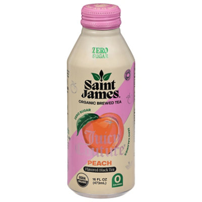 Saint James Black Tea Peach 16fz - 16 FZ - Image 1