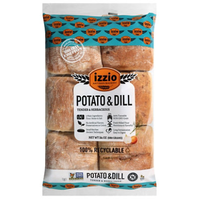 Izzio Potato Dill Sourdough Sandwich Rolls 6 Count - 24 OZ - Image 2