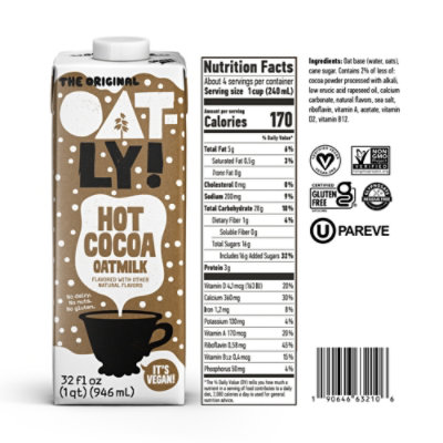Oatly Oatmilk Hot Chocolate 32 Fz - 32 FZ - Image 2