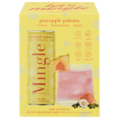 Mingle Mocktails Pineapple Paloma - 4-355ML - Image 1