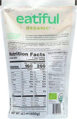 Eatiful Soup Three Lentil Organic - 14.1 OZ - Image 5
