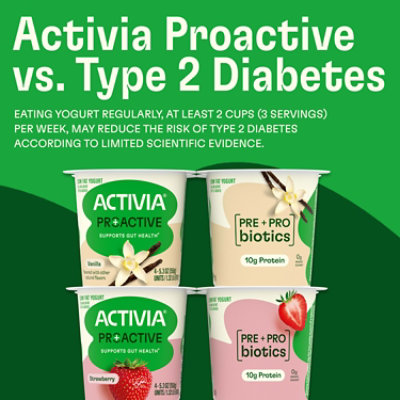 Dannon Activia Proactive Vanilla Yogurt - 4 - 5.3 Oz - Image 3