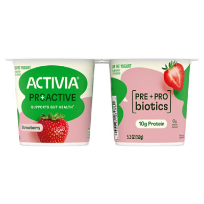 Dannon Activia Proactive Strawberry Yogurt - 4 - 5.3 Oz - Image 2