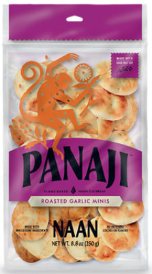 Panaji Roasted Garlic Naan Minis - 8.8 OZ - Image 1