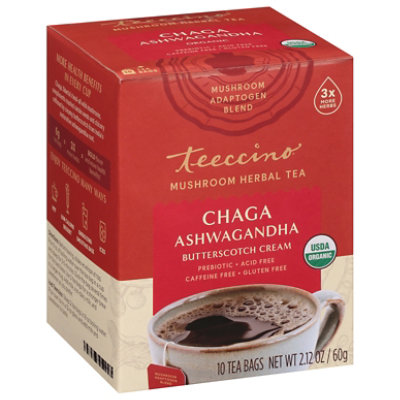 Teeccino Tea Ashwagandha Mushroom - 10 CT - Image 1
