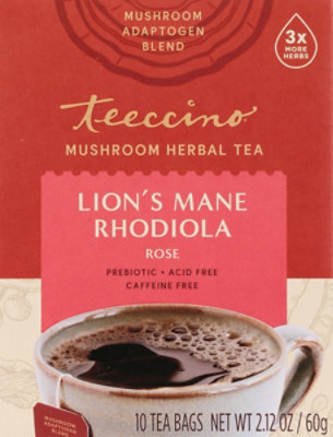 Teeccino Tea Rhodiola Mushroom - 10 CT - Image 2