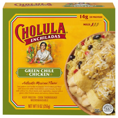 Cholula Chicken Enchiladas Frozen Green Chile 9 Oz - 9 OZ - Image 1