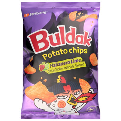 Samyang Potato Chips Buldak Habanero Lime - 4.23 OZ - Image 2